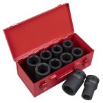 Sealey Premier Metric/Imperial Deep Impact Socket Set 1"Sq Drive 10pc