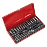 Sealey Premier Metric/Imperial Socket Set 1/4"Sq Drive 41pc