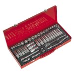 Sealey Premier Metric/Imperial Socket Set 3/8"Sq Drive 45pc