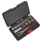 Sealey Premier Low Profile Go-Through Socket Set 14pc