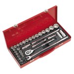 Sealey Premier Metric/Imperial Socket Set 1/2"Sq Drive 32pc