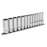 Sealey Premier Total Drive® Deep Socket Set 1/4"Sq Drive 13pc