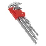 Sealey Premier Extra-Long Ball-End Hex Key Set 9pc