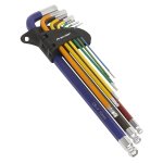 Sealey Premier Extra-Long Ball-End Hex Key Set 9pc