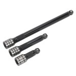 Sealey Premier Black Wobble/Rigid Extension Bar Set 1/2"Sq Drive 3pc