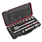 Sealey Premier Platinum Socket Set 1/2"Sq Drive 24pc