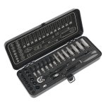 Sealey Socket Set 32pc 1/4"Sq Drive 6pt WallDrive® Metric Black Series