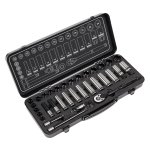 Sealey Premier Black Socket Set 3/8"Sq Drive 34pc