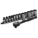 Sealey Socket Set 13pc 3/8"Sq Drive Total Drive® Metric - Black Series