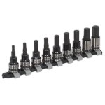 Sealey Premier Black Hex Key Socket Bit Set 3/8"Sq Drive 9pc