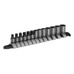 Sealey Premier Black Socket Set 1/4"Sq Drive 13pc