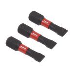 Sealey Premier Slotted Impact Power Tool Bits 5.5 x 25mm 3pc