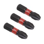 Sealey Premier Phillips Impact Power Tool Bits #3 x 25mm 3pc