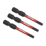 Sealey Premier TRX-Star* Impact Power Tool Bits T20 x 50mm 3pc