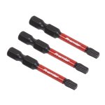 Sealey Premier TRX-Star* Impact Power Tool Bits T25 x 50mm 3pc