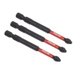 Sealey Premier Phillips Impact Power Tool Bits #2 x 75mm 3pc