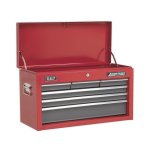 Sealey Topchest 6 Drawer with Ball-Bearing Slides - Red/Grey