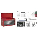 Sealey American PRO® Topchest 6 Drawer with 98pc Tool Kit - Red/Grey