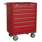 Sealey Rollcab 6 Drawer with Ball-Bearing Slides - Red