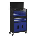 Sealey Topchest & Rollcab Combination 6 Drawer with Ball-Bearing Slides - Blue