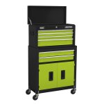 Sealey Topchest & Rollcab Combination 6 Drawer with Ball-Bearing Slides - Green