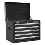 Sealey Topchest 5 Drawer with Ball-Bearing Slides - Black