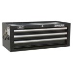 Sealey Mid-Box Tool Chest 3 Drawer with Ball-Bearing Slides - Black