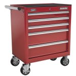 Sealey Rollcab 5 Drawer with Ball-Bearing Slides - Red