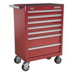 Sealey Rollcab 7 Drawer with Ball-Bearing Slides - Red