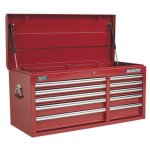 Sealey Superline PRO® Heavy-Duty Topchest 10 Drawer - Red