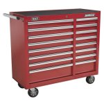 Sealey Superline PRO® Heavy-Duty Rollcab 16 Drawer - Red