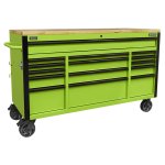 Sealey Superline PRO® Black Edition Mobile Trolley with Wooden Worktop 15 Drawer 1549mm