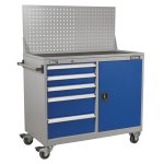 Sealey Premier Industrial Mobile Workstation with 5 Drawers & 1 Shelf