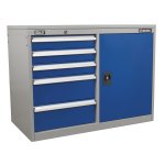 Sealey Premier Industrial Cabinet/Workstation with 5 Drawers & 1 Shelf Locker