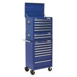 Sealey Superline PRO® Topchest, Mid-Box Tool Chest & Rollcab Combination 14 Drawer - Blue