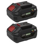 Sealey SV20 Series Power Tool Battery 20V 4Ah - Pack of 2