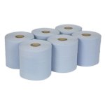 Sealey 2-Ply Embossed Blue Paper Roll 150m - Pack of 6