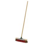 Sealey Heavy-Duty Stiff/Hard Bristle Broom with Scraper 16"(405mm)