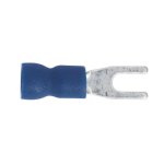 Sealey Easy-Entry Fork Terminal 3.7mm (4BA), Blue - Pack of 100