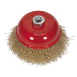 Sealey 125mm Brassed Steel Crimped Wire Cup Brush M14 x 2mm