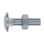 Sealey Zinc Plated Coach Bolt & Nut M10 x 40mm, DIN 603 - Pack of 50