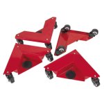 Sealey Corner Transport Dollies 150kg Capacity - Set of 4