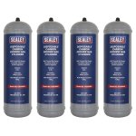 Sealey Disposable Carbon Dioxide Gas Cylinder 1.3kg - Pack of 4