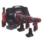 Sealey SV12 Series 4 x 12V Cordless Power Tool Combo Kit