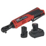 Sealey SV12 Series 3/8"Sq Drive Cordless Ratchet Wrench Kit 12V 1.5Ah - 2 Batteries