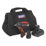 Sealey SV12 Series 3/8"Sq Drive Cordless Impact Wrench Kit 12V 1.5Ah - 2 Batteries