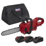 Sealey SV20 Series 25cm Cordless Chainsaw Kit 20V 4Ah - 2 Batteries