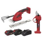 Sealey 2 x SV20 Series Cordless Gardening/Pruning Combo Kit 20V - 2 Batteries