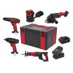 Sealey 5 x SV20 Series Cordless Tool Combo Kit 20V - 2 Batteries