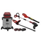 Sealey 4 x SV20 Series Cordless Garden Power Tool Combo Kit 20V - 2 Batteries